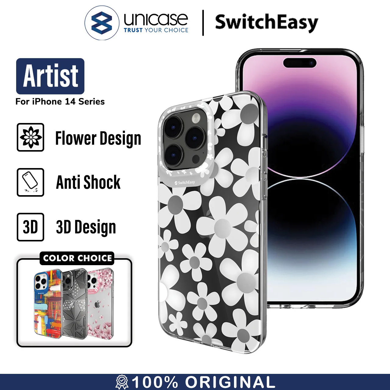 Case iPhone 15/ 14 Pro Max Plus SwitchEasy Artist Inmold Motif Casing