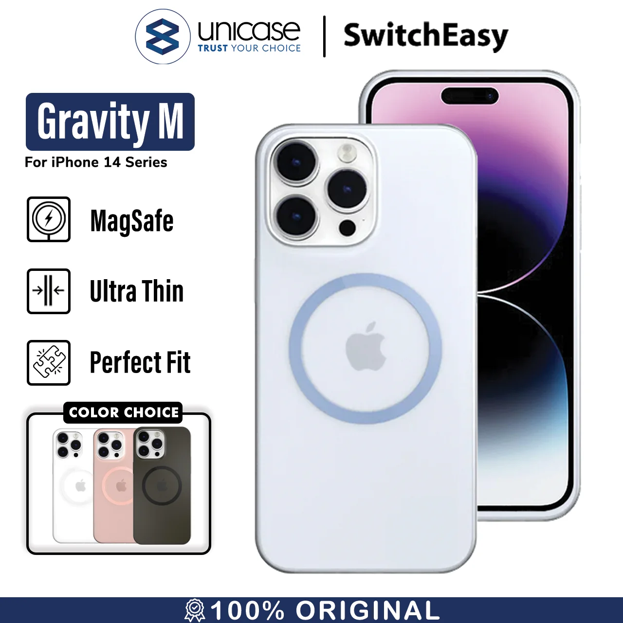 Case iPhone 15/ 14 Pro Max Plus SwitchEasy Gravity M Magsafe Casing
