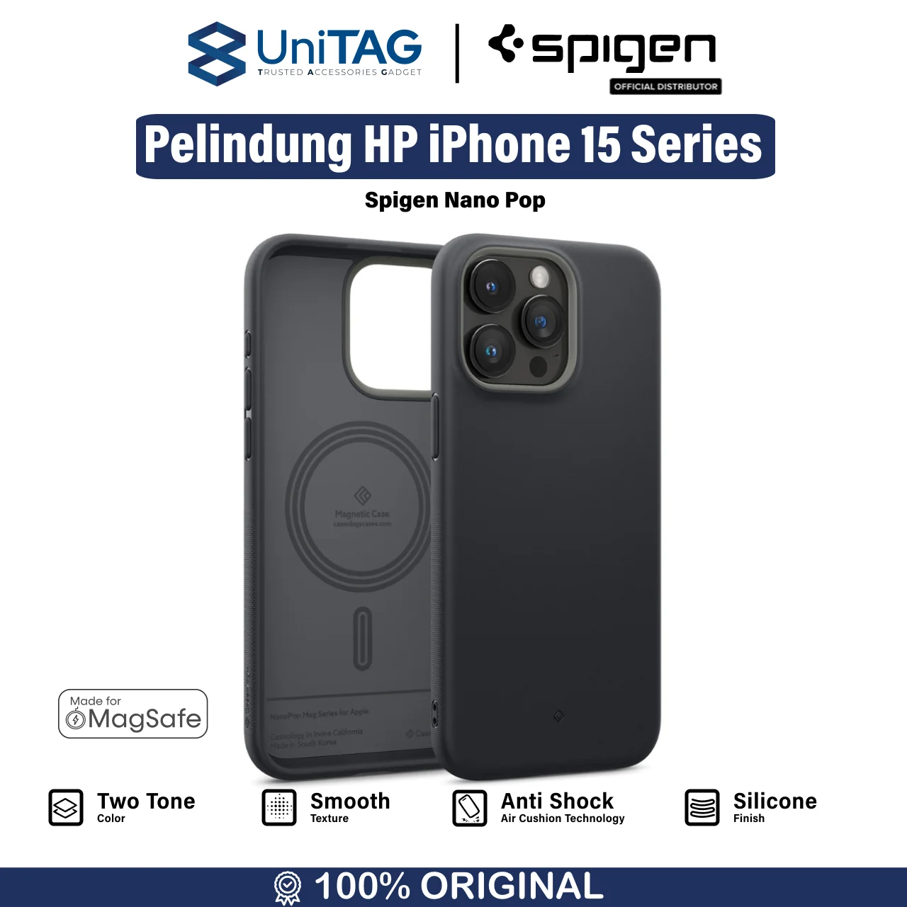 Case iPhone 15 Pro Max Plus Caseology Nano Pop MagSafe Matte Casing