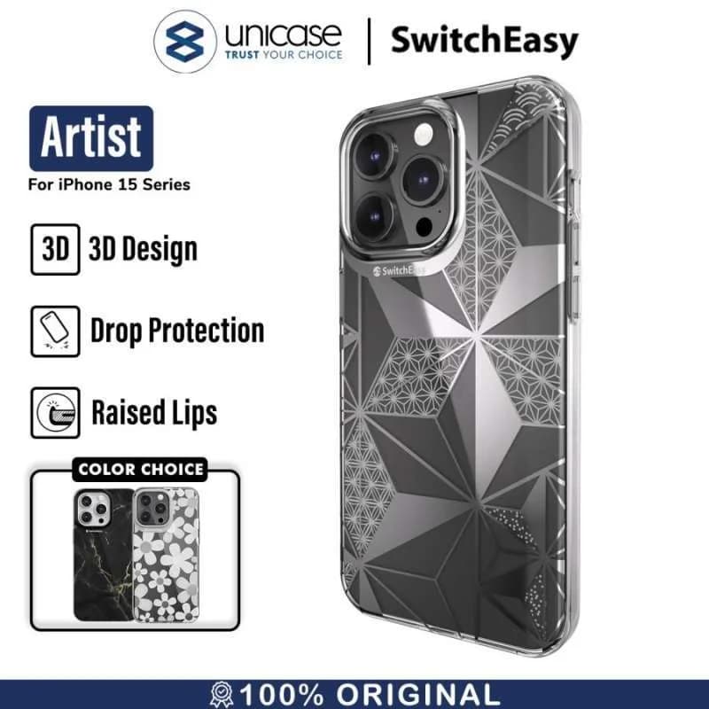 Case iPhone 15 Pro Max Plus SwitchEasy Artist 3D Clear Motif Casing