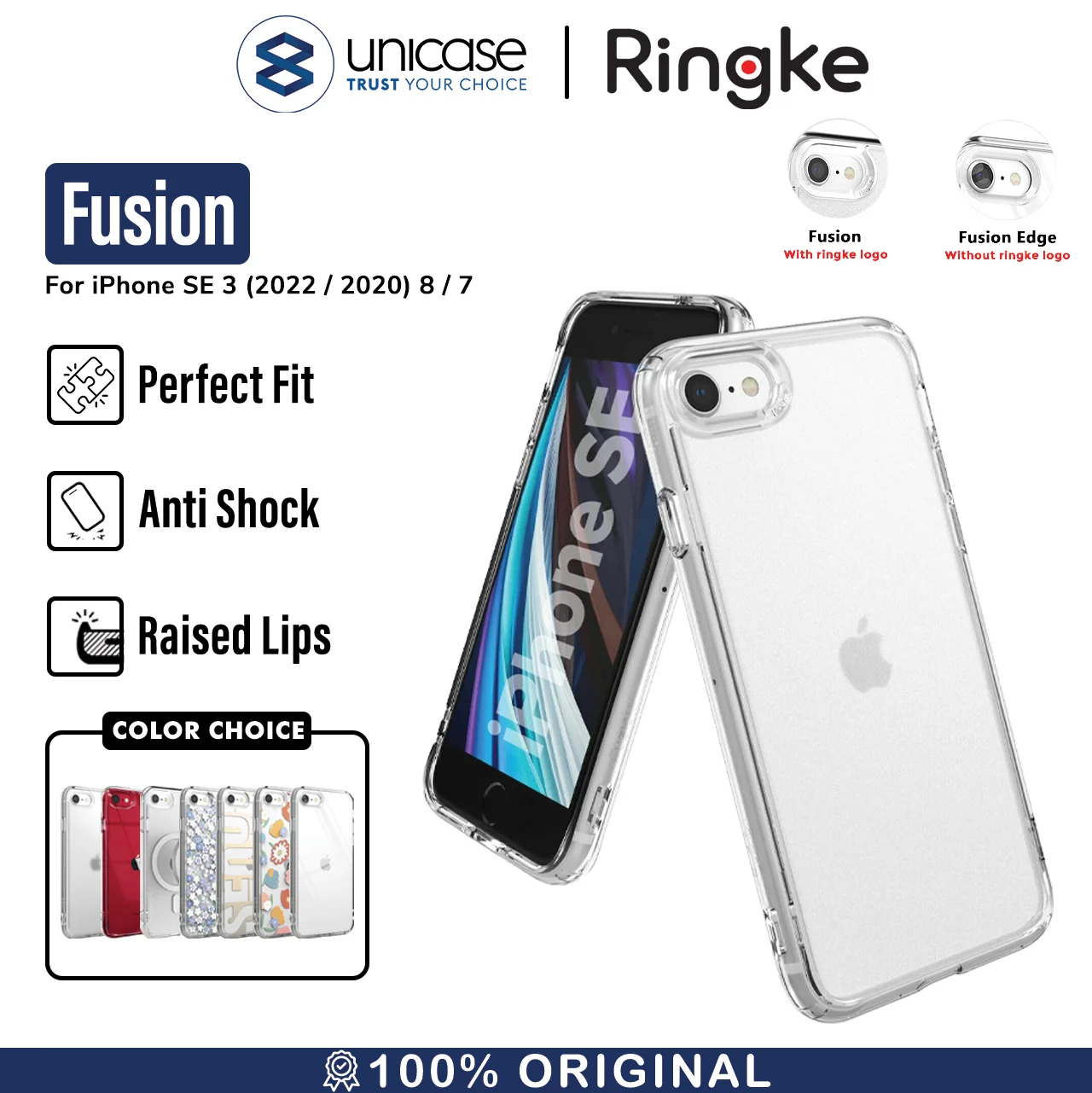 Case iPhone SE 3 2022 / 2020 8 / 7 Ringke Fusion Hybrid MagSafe Casing