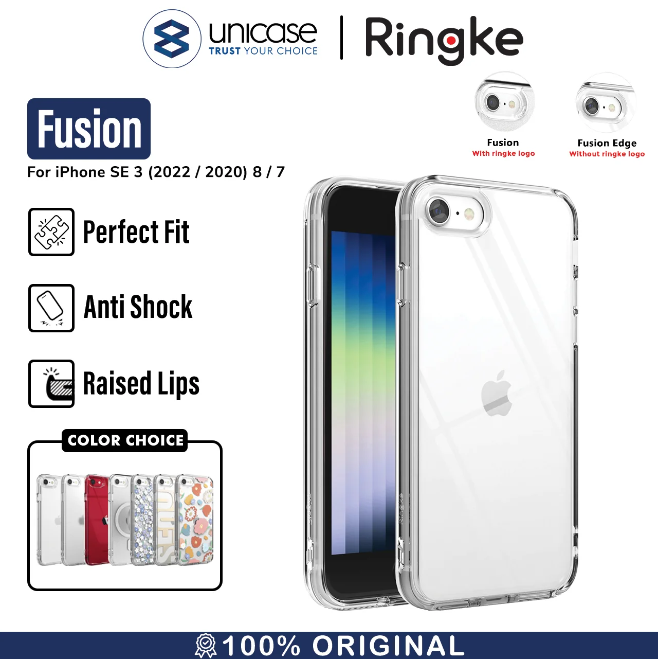 Case iPhone SE 3 2022 / 2020 8 / 7 Ringke Fusion Hybrid MagSafe Casing