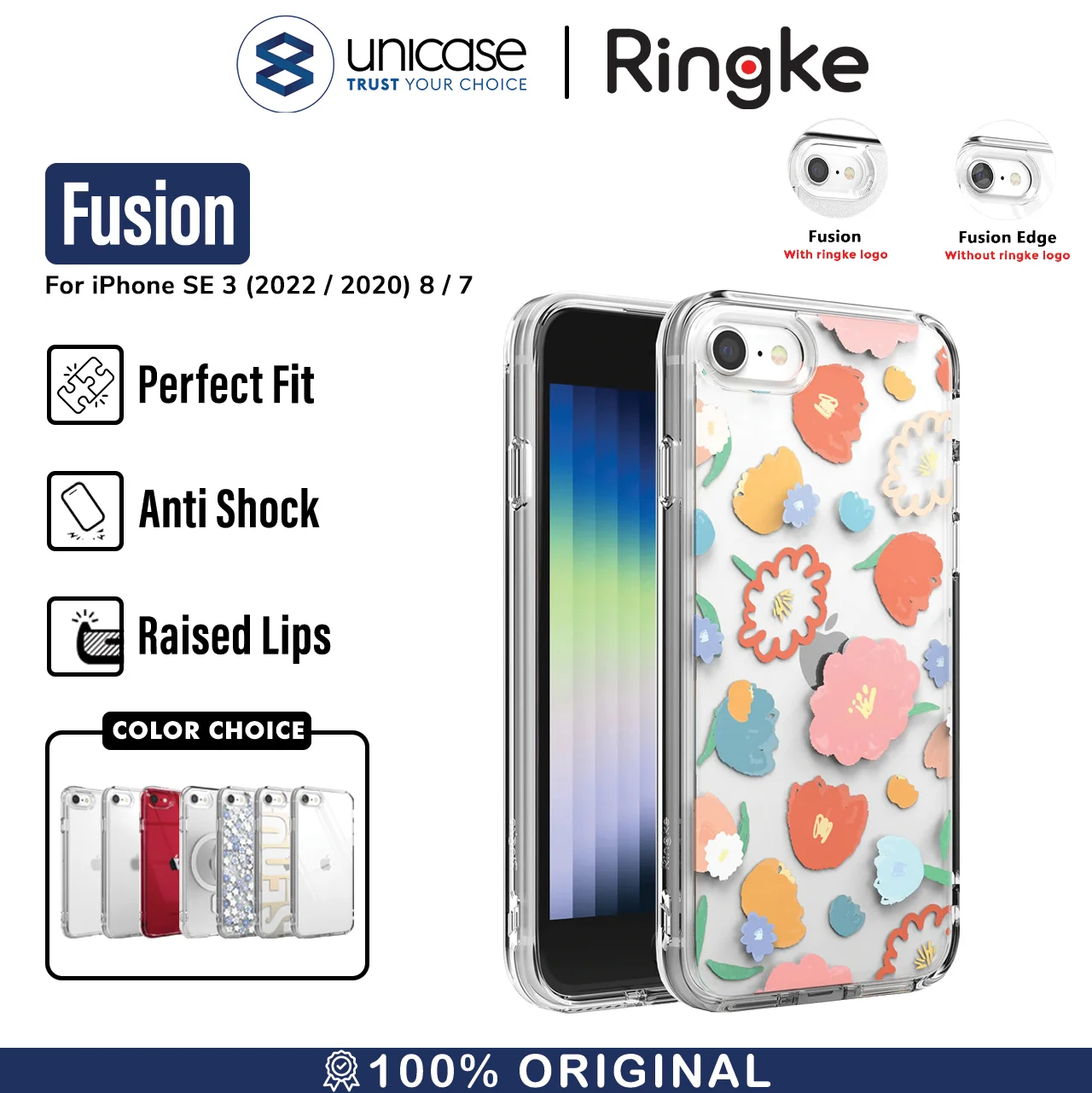 Case iPhone SE 3 2022 / 2020 8 / 7 Ringke Fusion Hybrid MagSafe Casing