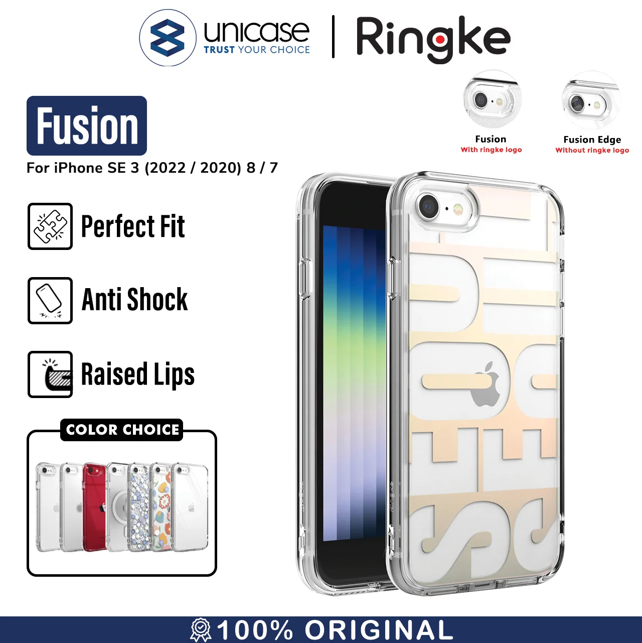Case iPhone SE 3 2022 / 2020 8 / 7 Ringke Fusion Hybrid MagSafe Casing