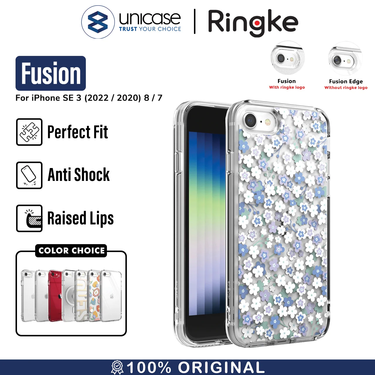 Case iPhone SE 3 2022 / 2020 8 / 7 Ringke Fusion Hybrid MagSafe Casing