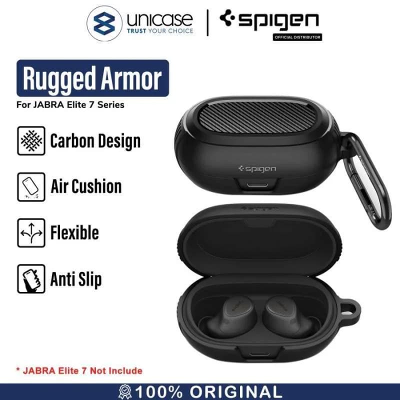 Case Jabra Elite 7 Pro/Active Spigen Rugged Armor TPU Carbon Casing