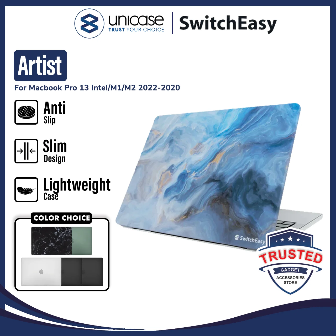 Case Macbook Pro 13 Intel/M1/M2 2022-2020 SwitchEasy Artist Hard Cover