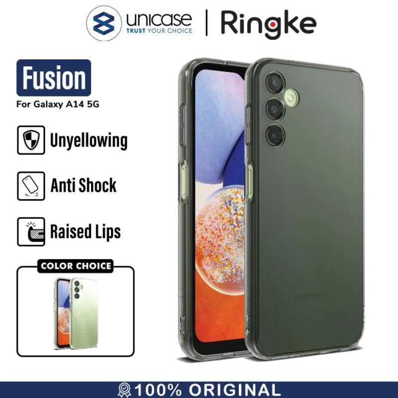 Case Samsung Galaxy A14 Ringke Fusion Hybrid Slim Clear Cover Casing