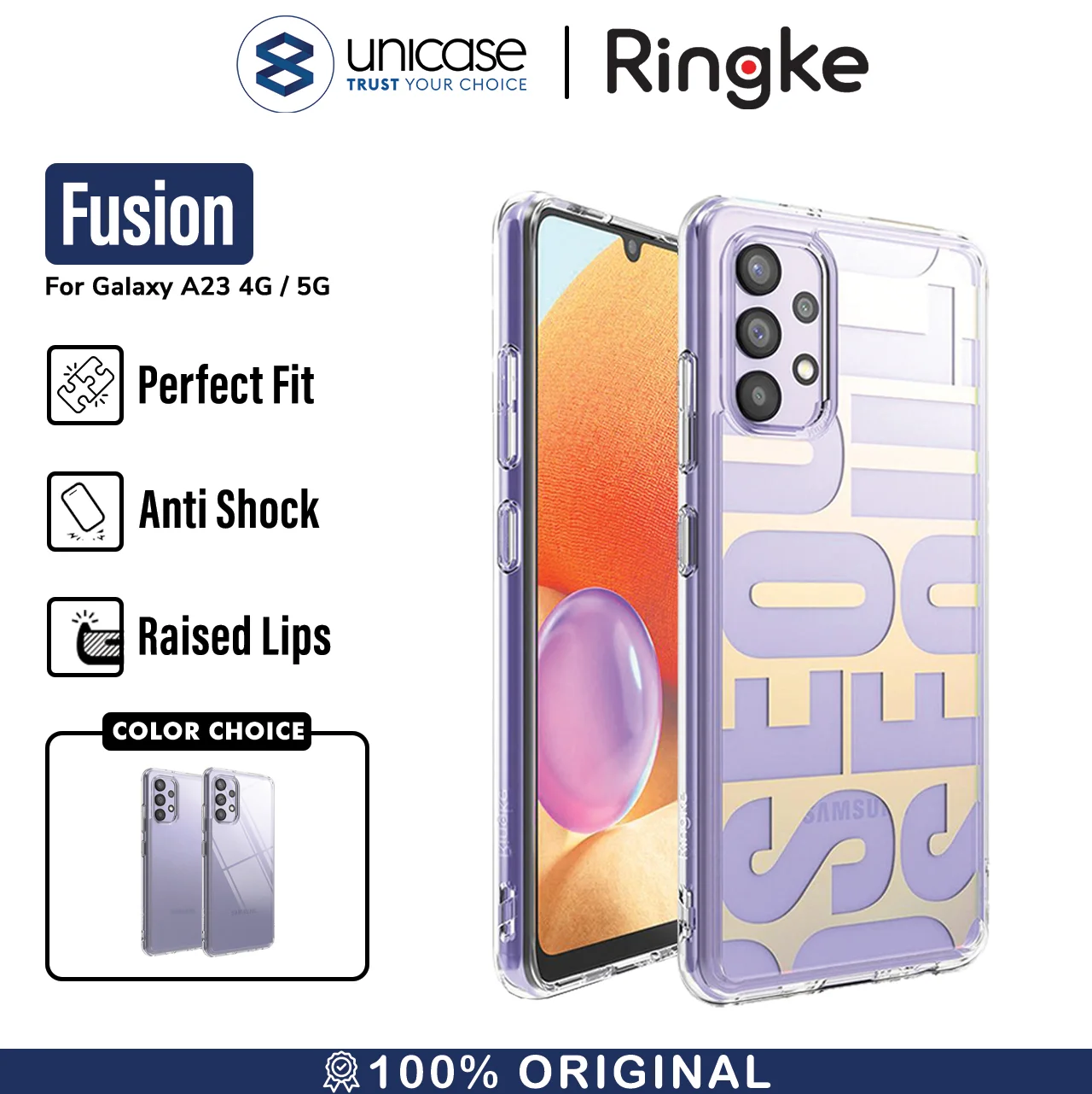 Case Samsung Galaxy A32 4G / 5G Ringke Fusion Clear Anti Crack Casing