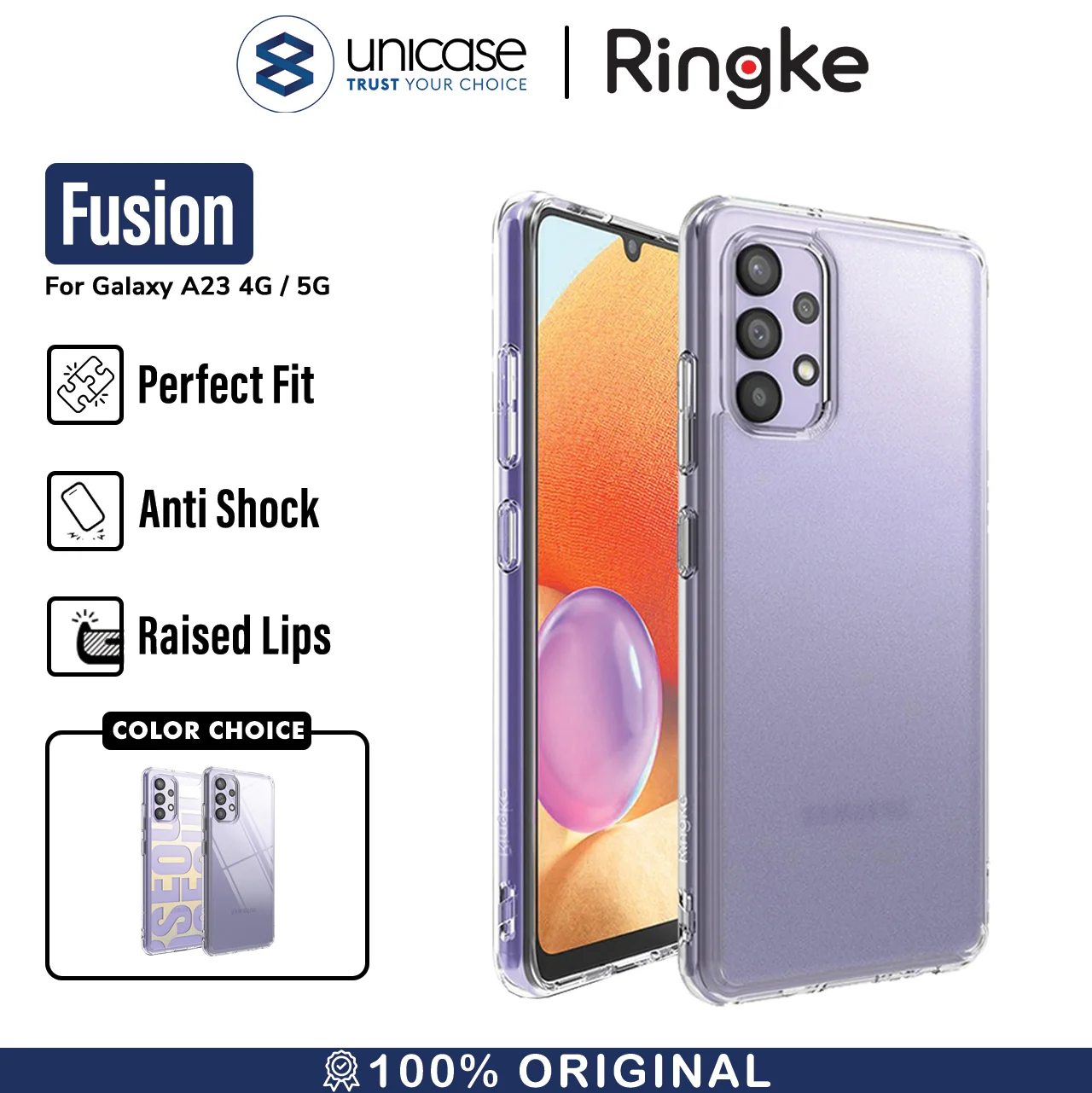 Case Samsung Galaxy A32 4G / 5G Ringke Fusion Clear Anti Crack Casing