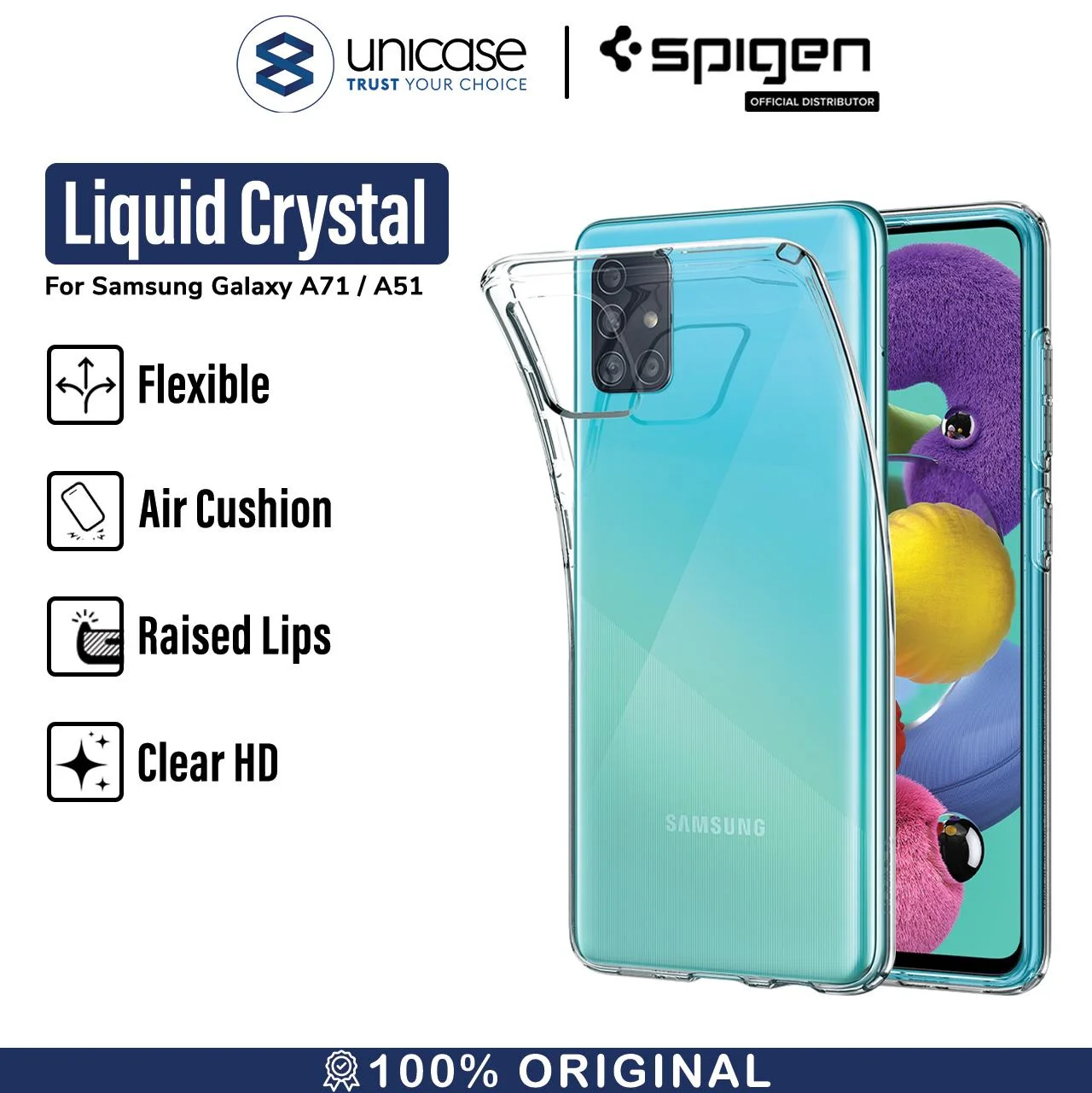 Case Samsung Galaxy A51 / A71 Spigen Liquid Crystal Clear Casing