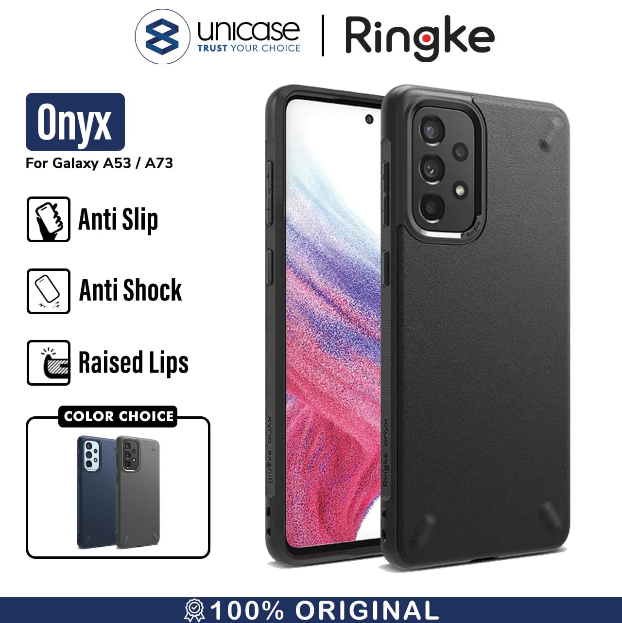 Case Samsung Galaxy A53 / A73 Ringke Onyx TPU Flexible Softcase Casing