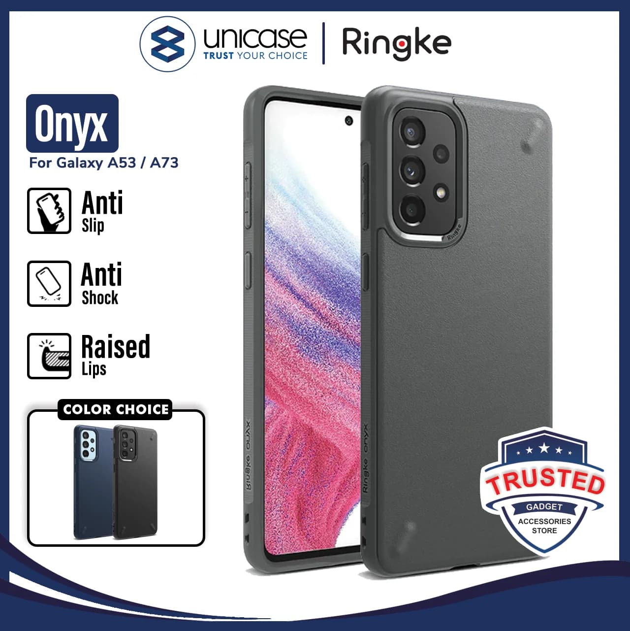 Case Samsung Galaxy A53 / A73 Ringke Onyx TPU Flexible Softcase Casing