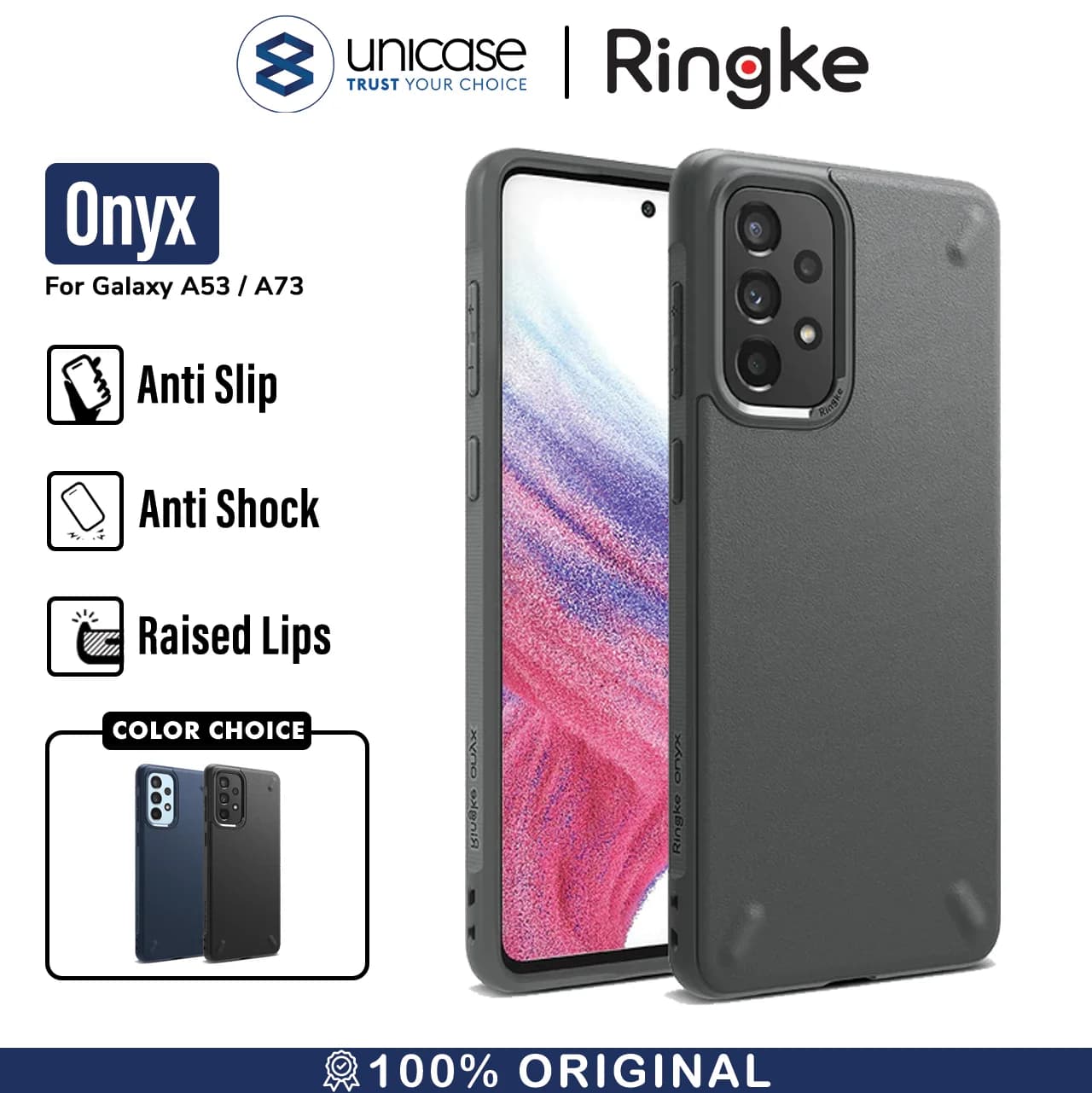 Case Samsung Galaxy A53 / A73 Ringke Onyx TPU Flexible Softcase Casing