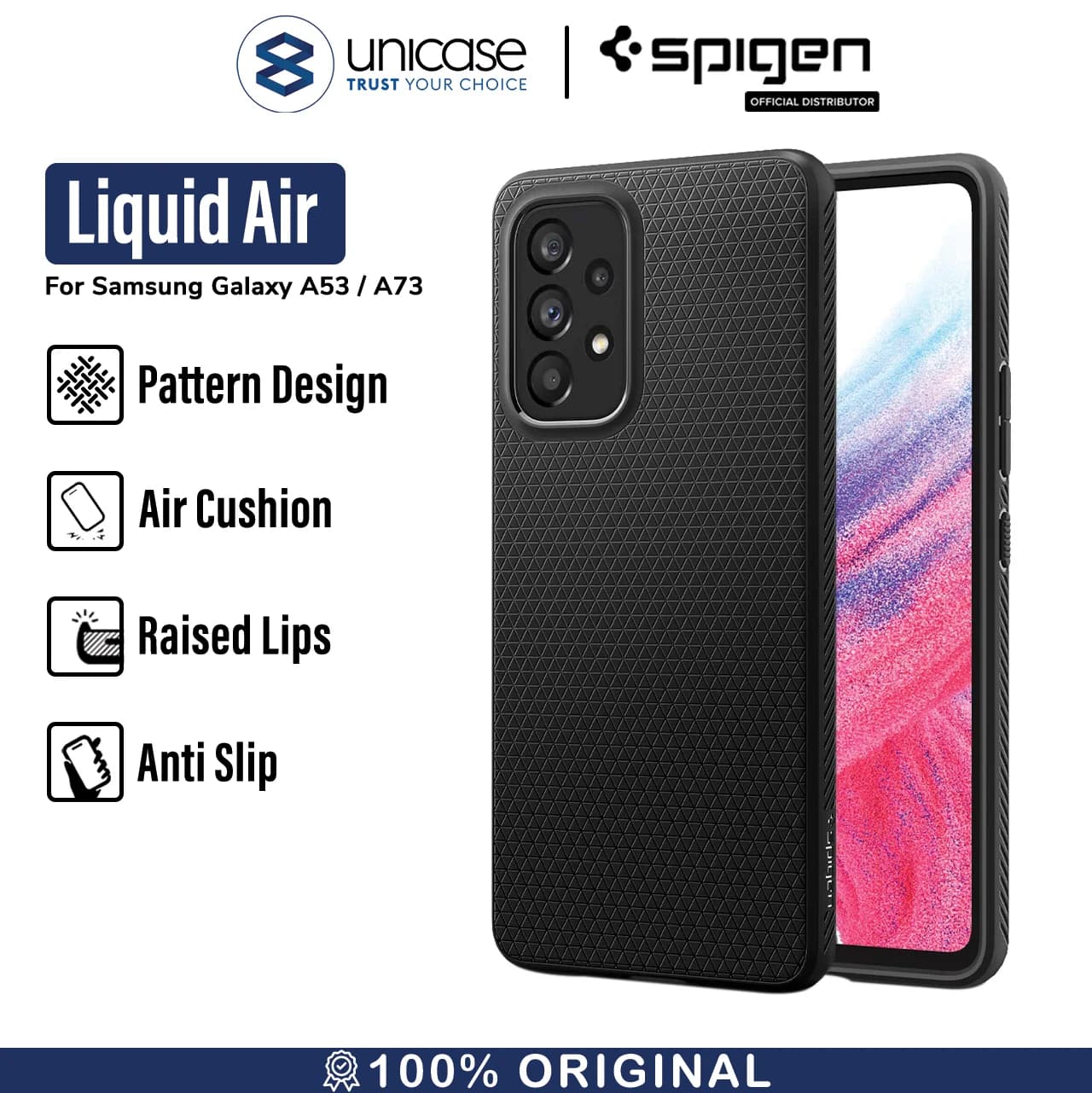 Case Samsung Galaxy A53 / A73 Spigen Liquid Air Softcase TPU Casing