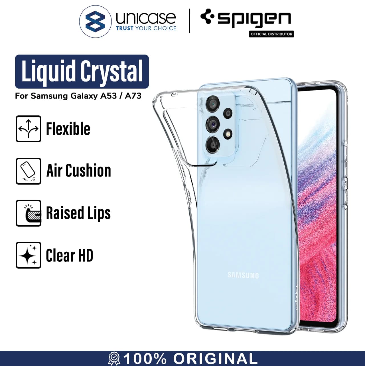 Case Samsung Galaxy A53 / A73 Spigen Liquid Crystal Clear TPU Casing