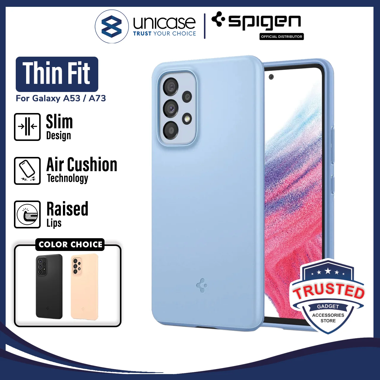 Case Samsung Galaxy A53 / A73 Spigen Thin Fit Slim Hybrid Casing