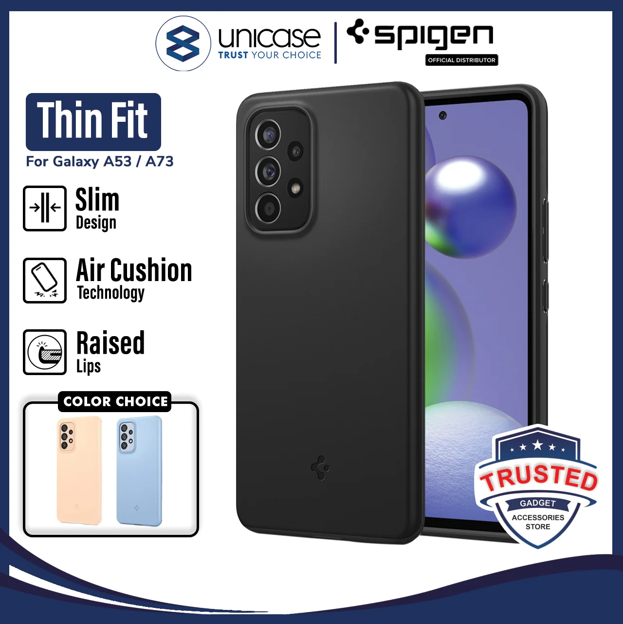 Case Samsung Galaxy A53 / A73 Spigen Thin Fit Slim Hybrid Casing