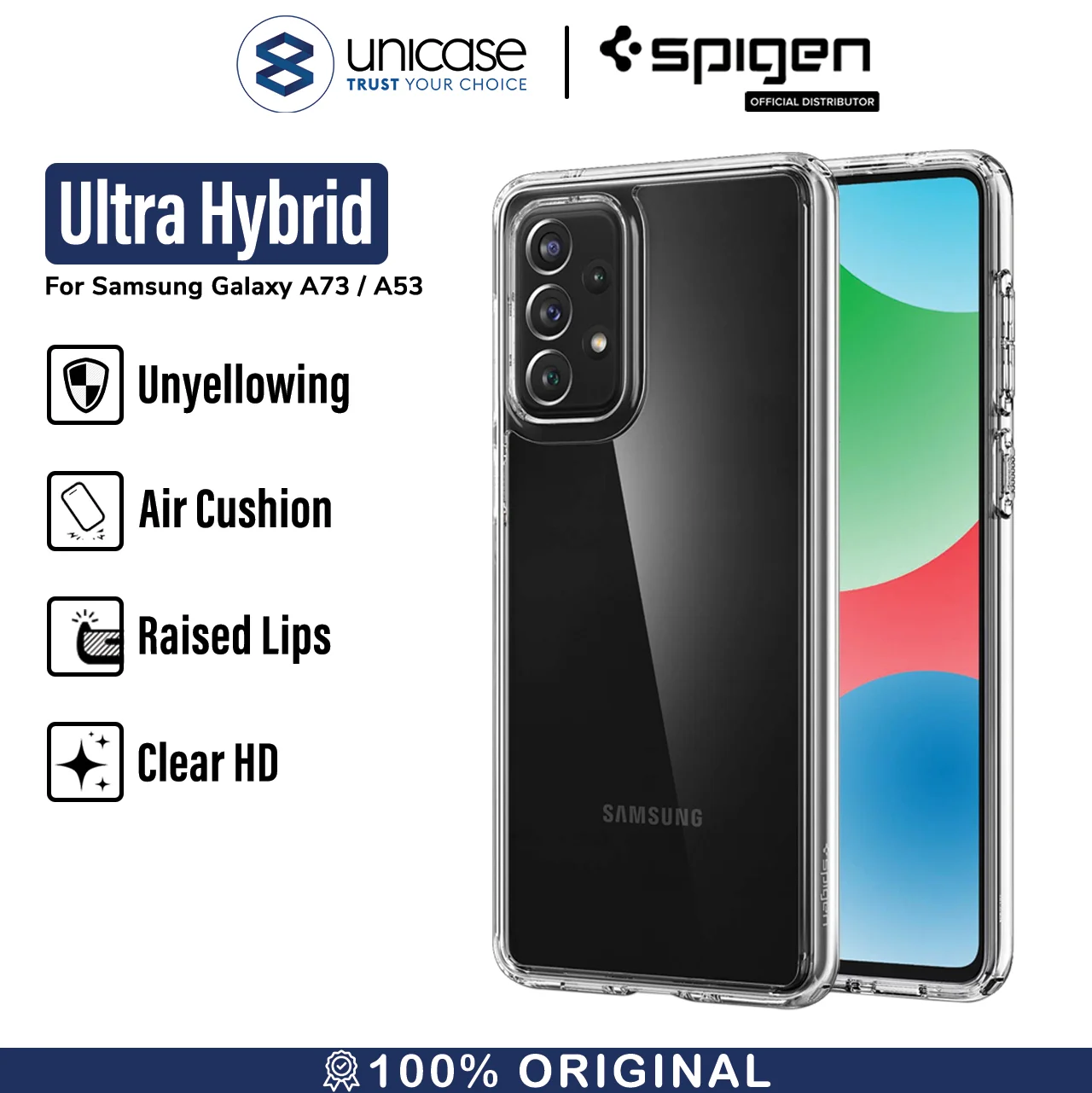 Case Samsung Galaxy A53 / A73 Spigen Ultra Hybrid Slim Clear Casing