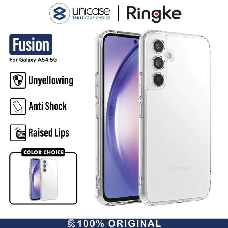 Case Samsung Galaxy A54 Ringke Fusion Anti Crack Clear Cover Casing