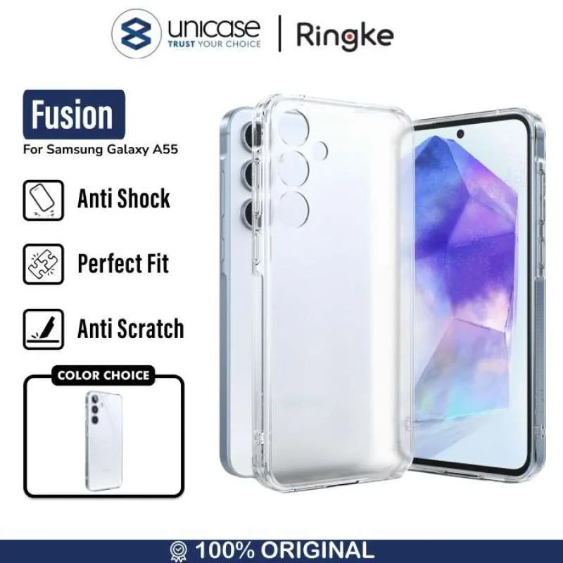 Case Samsung Galaxy A55 Ringke Fusion Anti Crack Clear Cover Casing