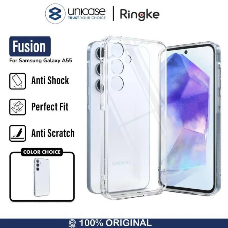 Case Samsung Galaxy A55 Ringke Fusion Anti Crack Clear Cover Casing