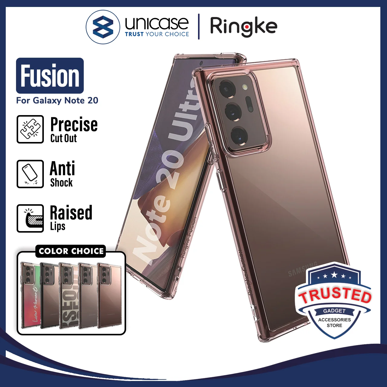 Case Samsung Galaxy Note 20 / Ultra Ringke FUSION Transparant Casing