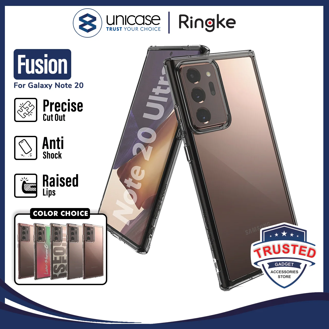 Case Samsung Galaxy Note 20 / Ultra Ringke FUSION Transparant Casing