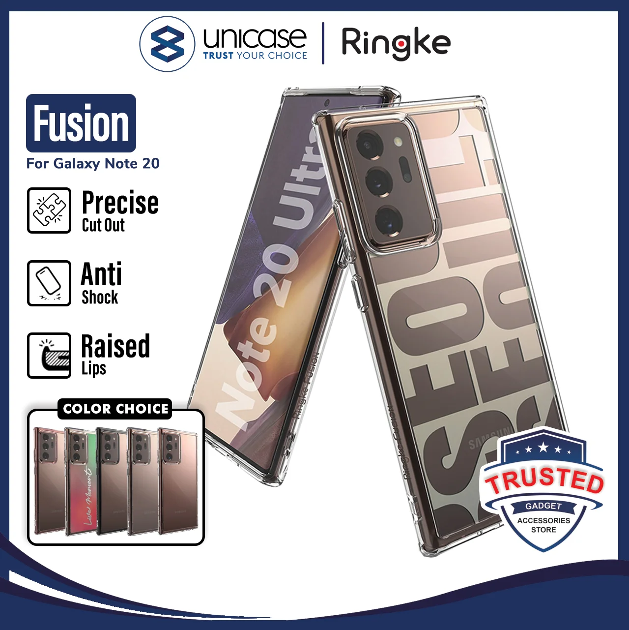 Case Samsung Galaxy Note 20 / Ultra Ringke FUSION Transparant Casing