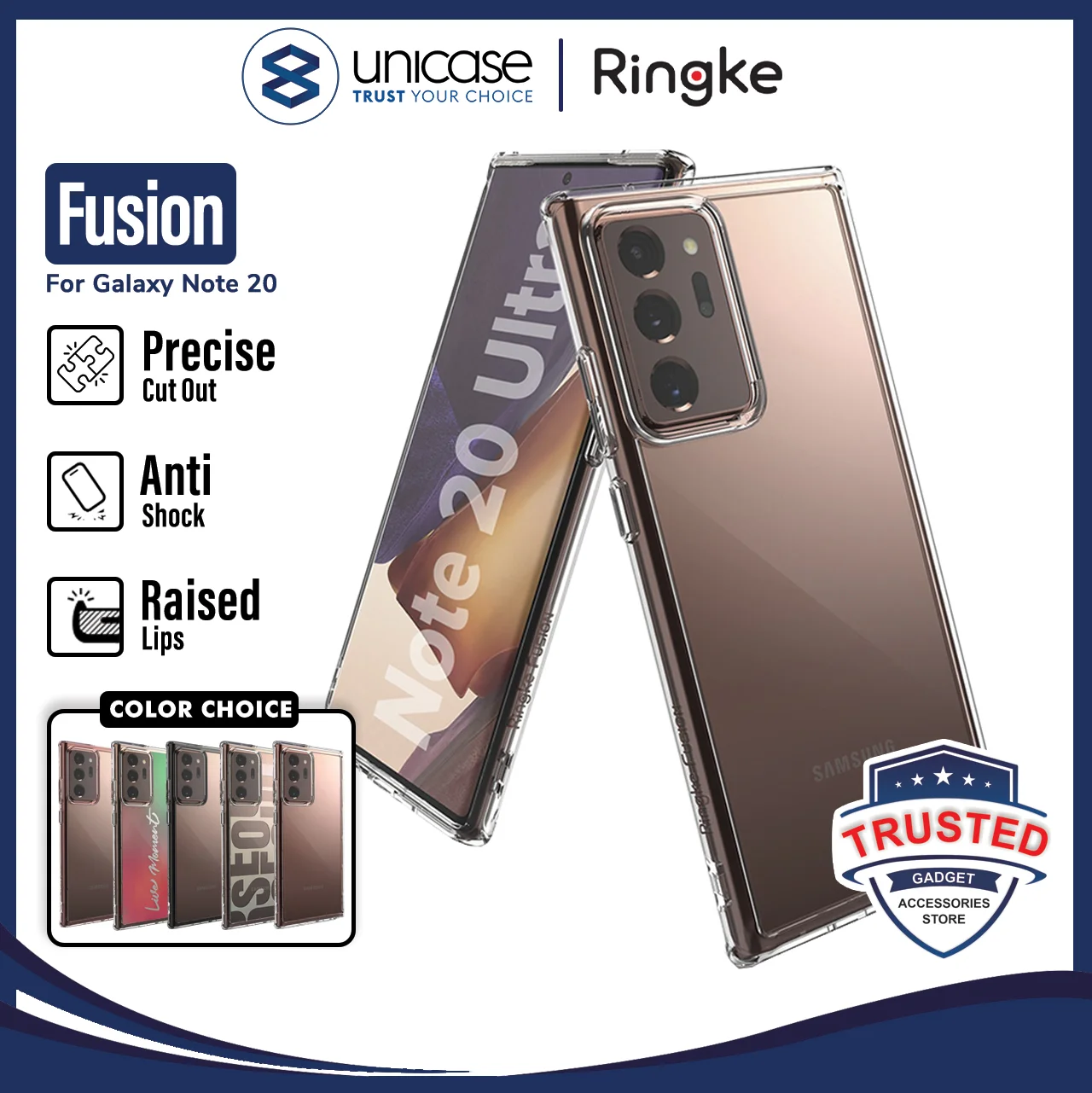 Case Samsung Galaxy Note 20 / Ultra Ringke FUSION Transparant Casing