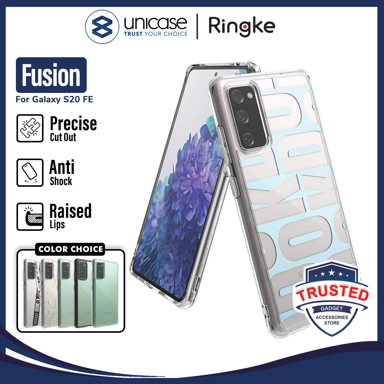 Case Samsung Galaxy S20 FE Ringke Fusion Anti Crack Clear Casing