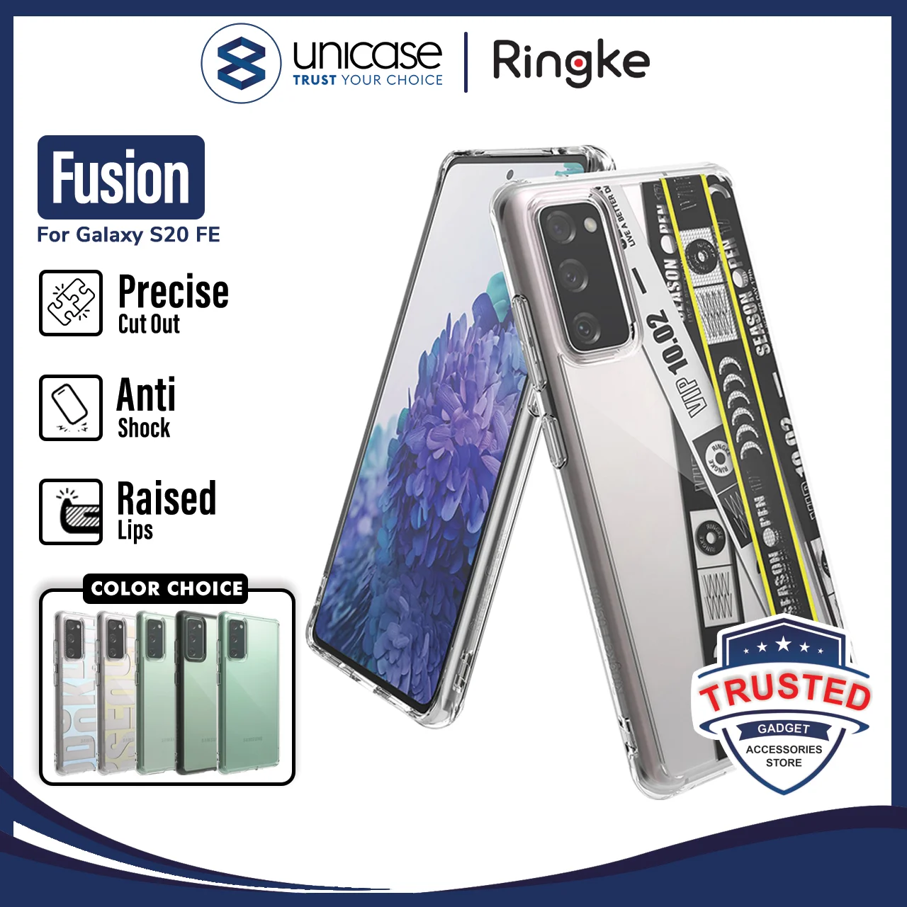 Case Samsung Galaxy S20 FE Ringke Fusion Anti Crack Clear Casing