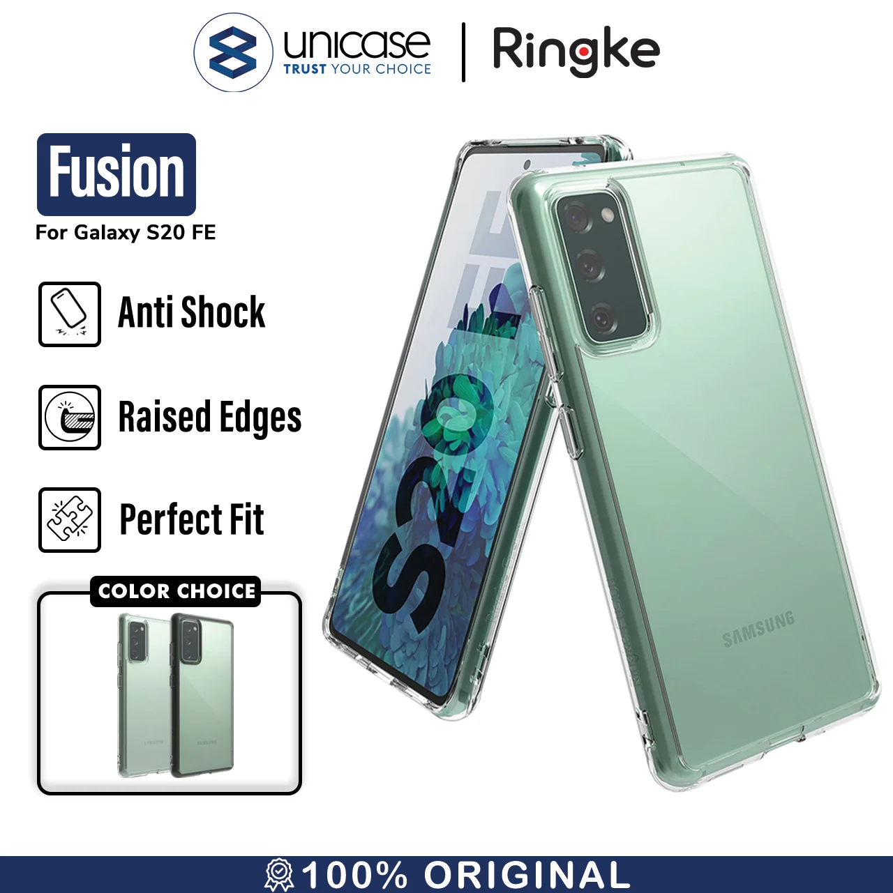 Case Samsung Galaxy S20 FE Ringke Fusion Anti Crack Clear Casing