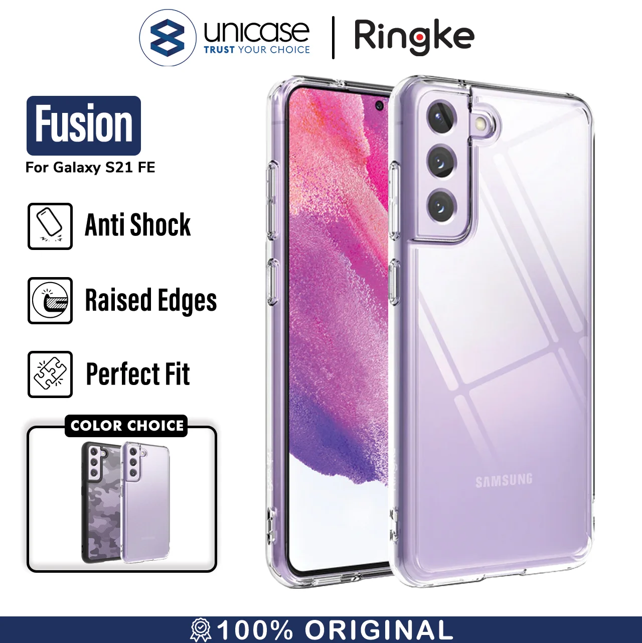 Case Samsung Galaxy S21 FE 5G Ringke FUSION Anti Crack Slim Casing