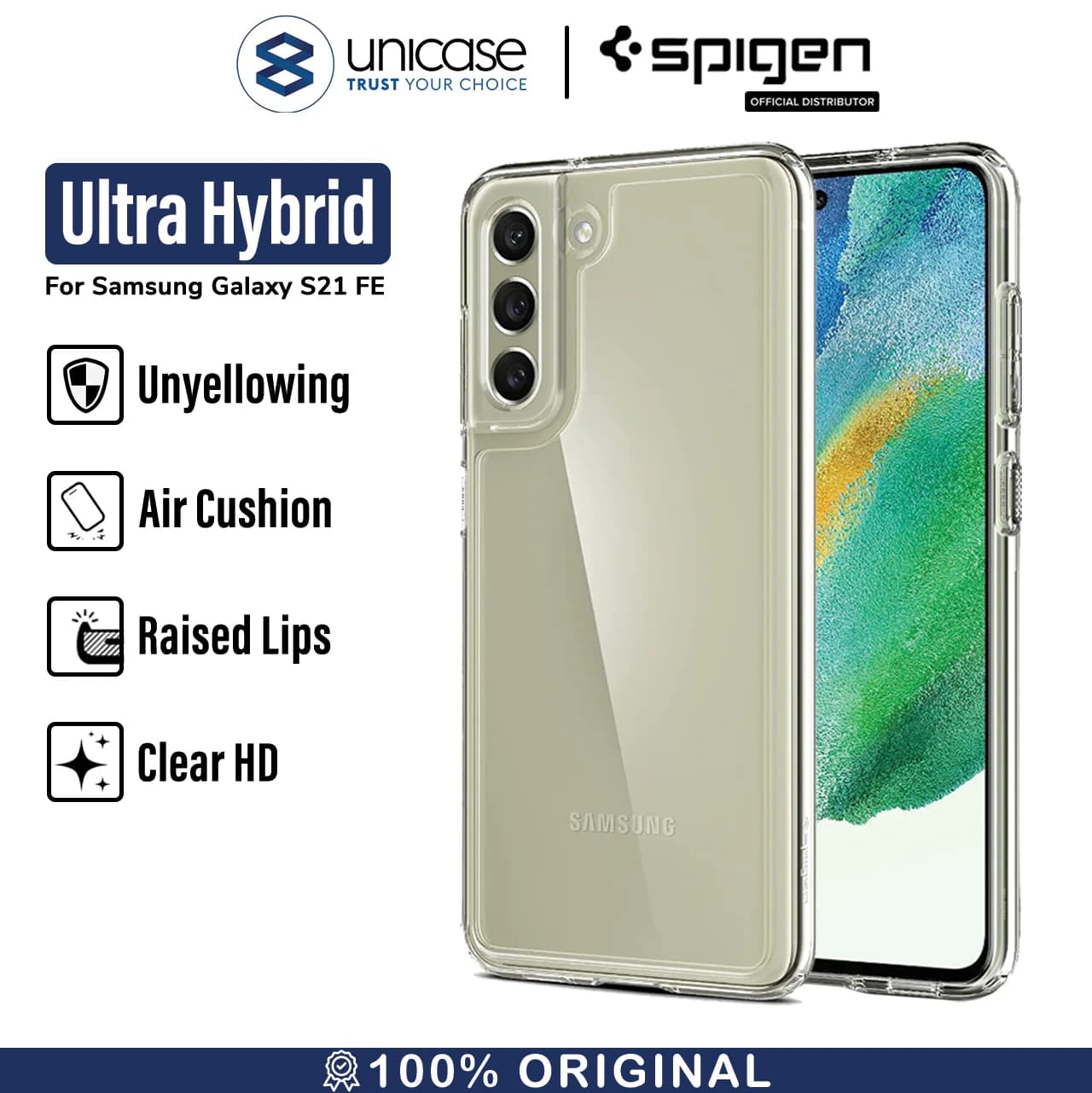 Case Samsung Galaxy S21 FE Spigen Ultra Hybrid Anti Crack Clear Casing