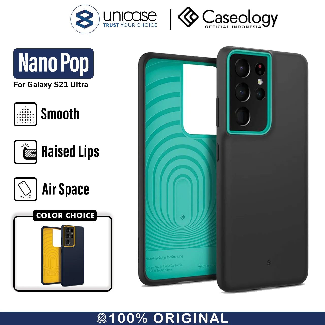 Case Samsung Galaxy S21 Ultra Plus Caseology Nano Pop Softcase Casing