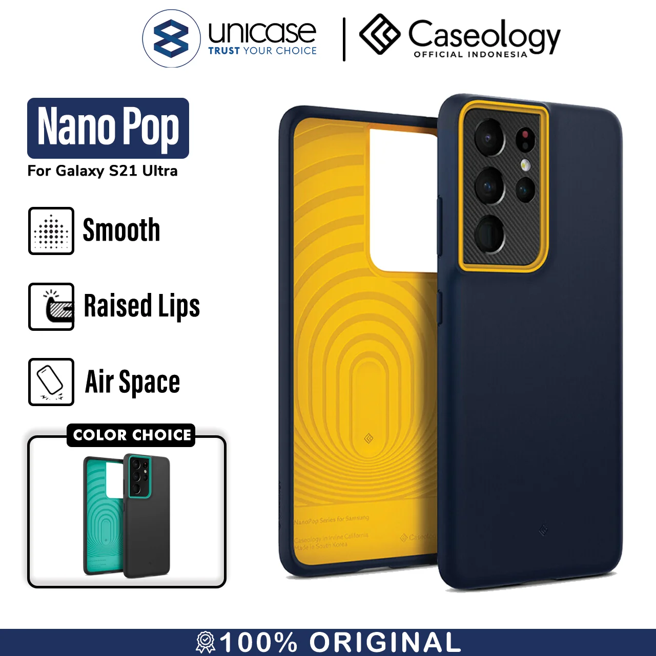 Case Samsung Galaxy S21 Ultra Plus Caseology Nano Pop Softcase Casing