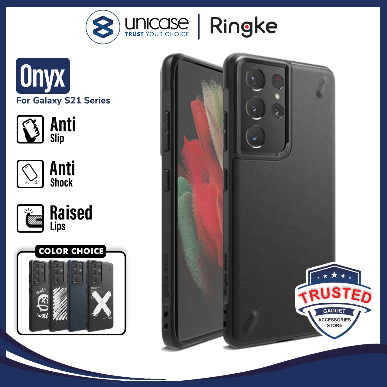 Case Samsung Galaxy S21 Ultra S21 Plus Ringke Onyx TPU Softcase Casing