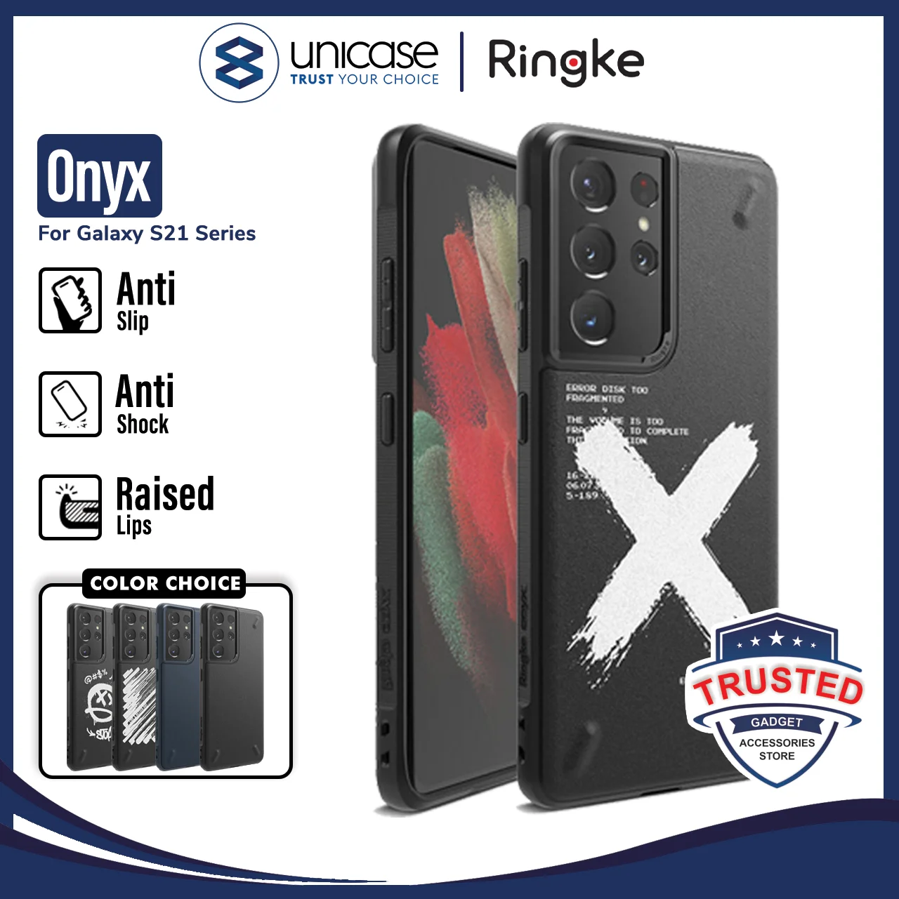 Case Samsung Galaxy S21 Ultra S21 Plus Ringke Onyx TPU Softcase Casing