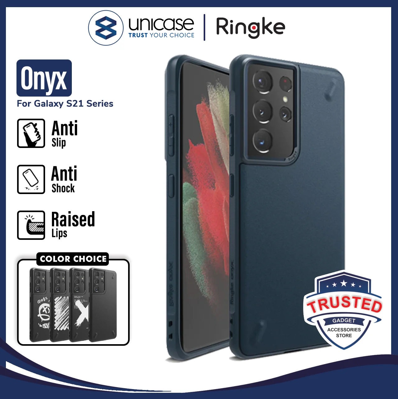 Case Samsung Galaxy S21 Ultra S21 Plus Ringke Onyx TPU Softcase Casing