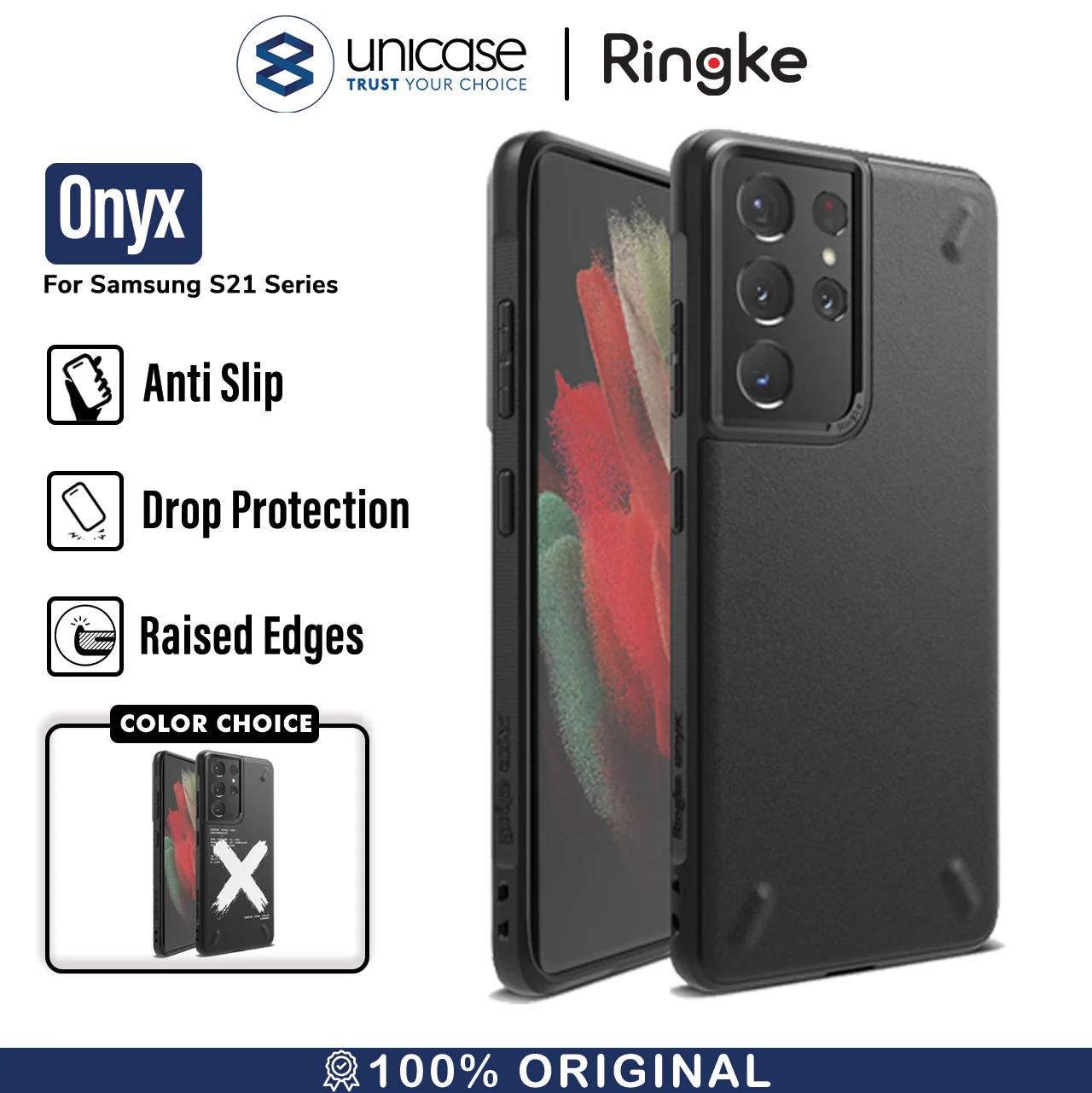 Case Samsung Galaxy S21 Ultra S21 Plus Ringke Onyx TPU Softcase Casing