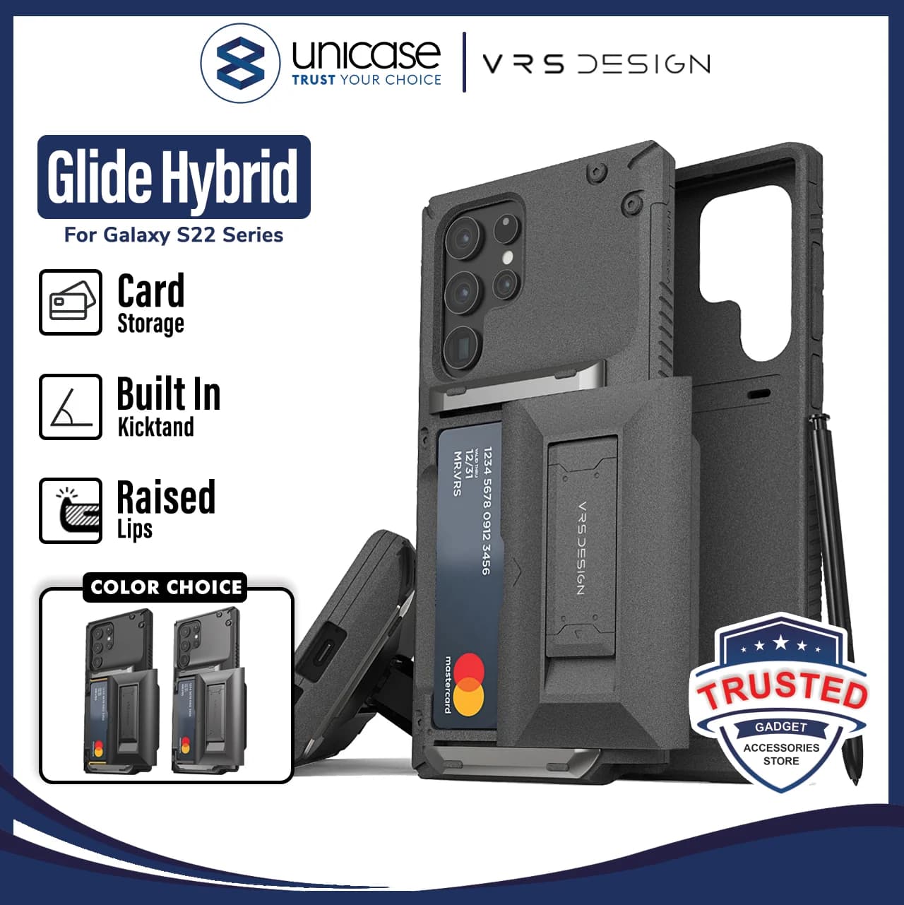Case Samsung Galaxy S22 Ultra Plus 5G VRS Design Damda Glide Hybrid
