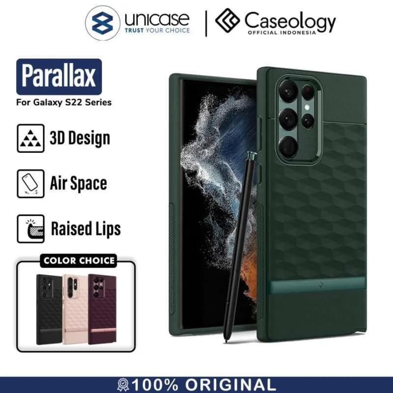 Case Samsung Galaxy S22 Ultra Plus Caseology Parallax 3D Hybrid Casing