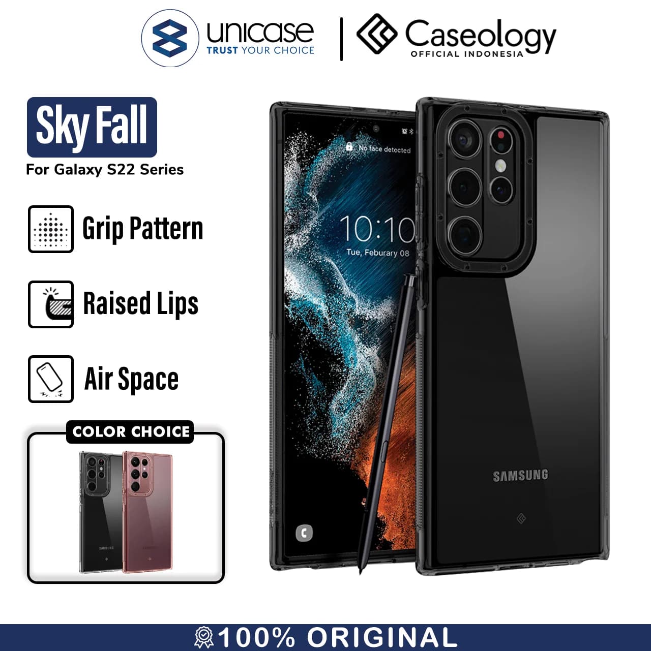 Case Samsung Galaxy S22 Ultra Plus Caseology Skyfall Hybrid Casing