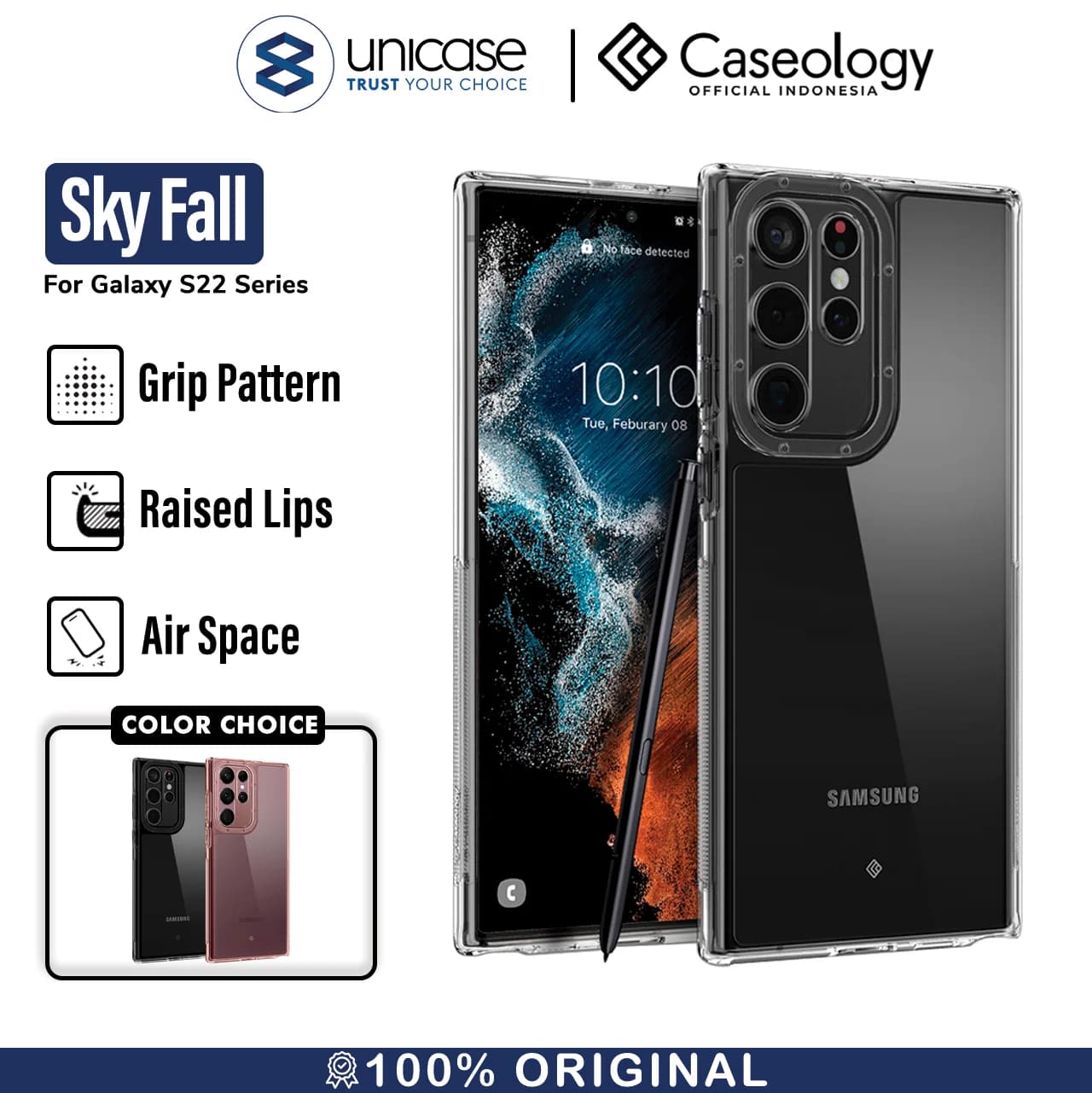 Case Samsung Galaxy S22 Ultra Plus Caseology Skyfall Hybrid Casing