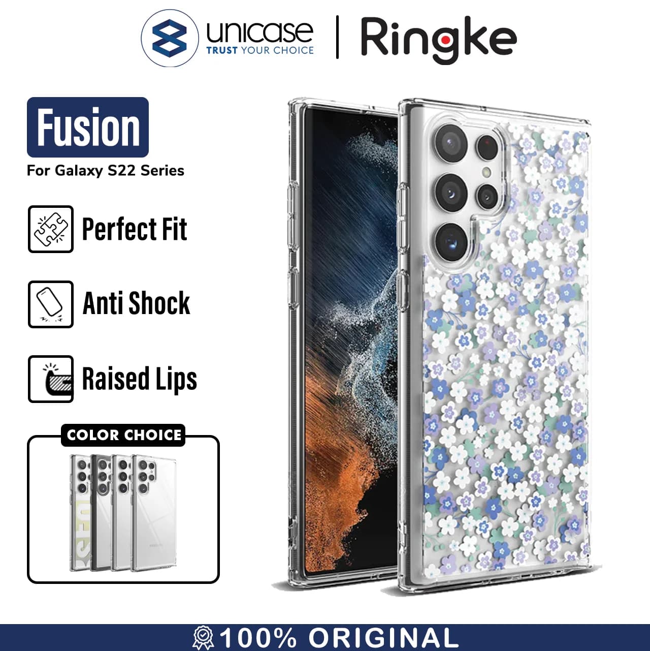 Case Samsung Galaxy S22 Ultra/ Plus Ringke Fusion Anti Crack Casing