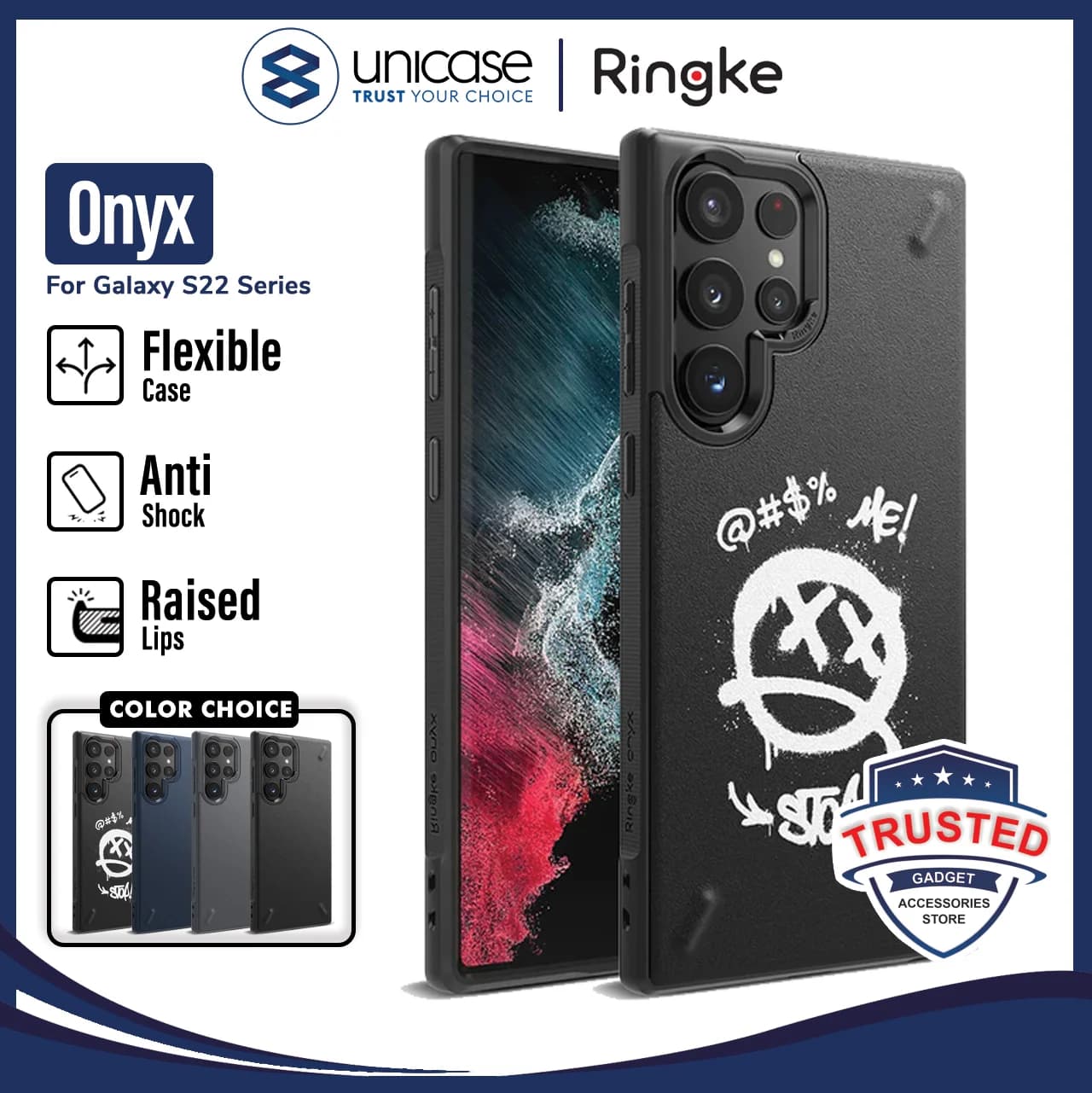 Case Samsung Galaxy S22 Ultra / Plus Ringke Onyx TPU Softcase Casing