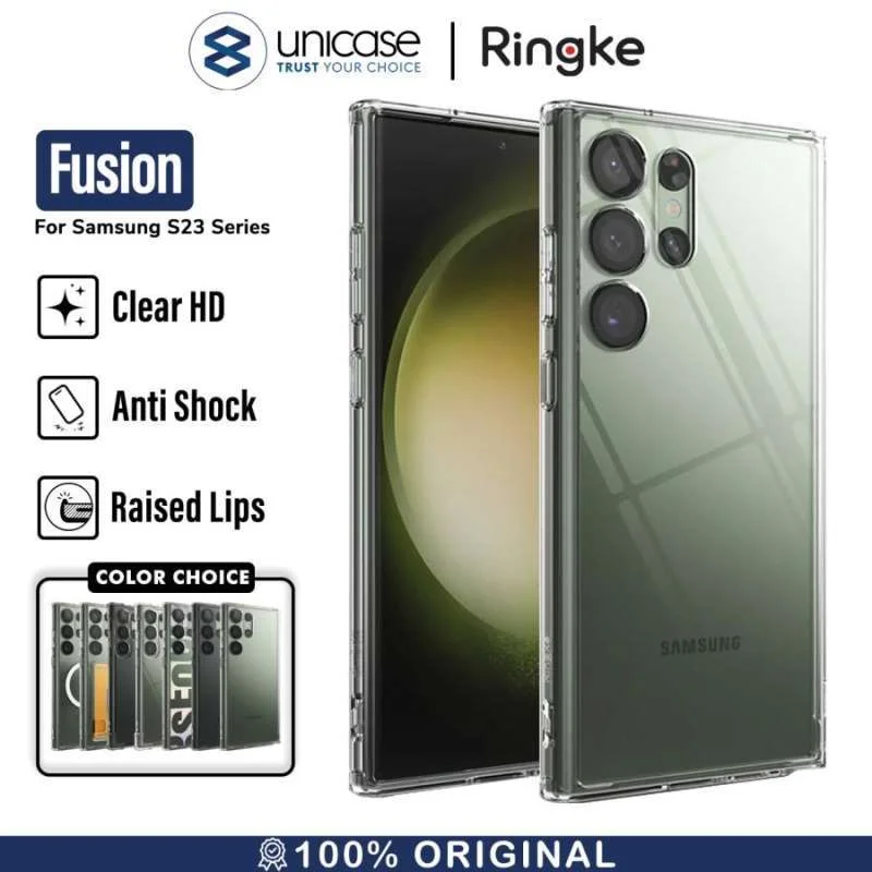 Case Samsung Galaxy S23 Ultra Plus Ringke Fusion Clear Cover Casing