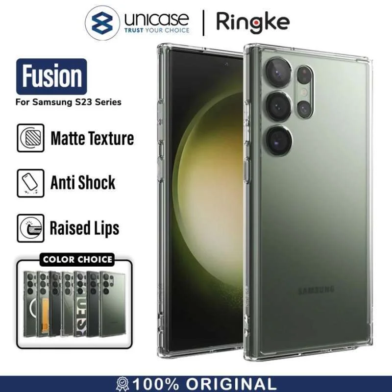 Case Samsung Galaxy S23 Ultra Plus Ringke Fusion Clear Cover Casing