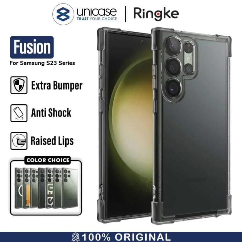 Case Samsung Galaxy S23 Ultra Plus Ringke Fusion Clear Cover Casing